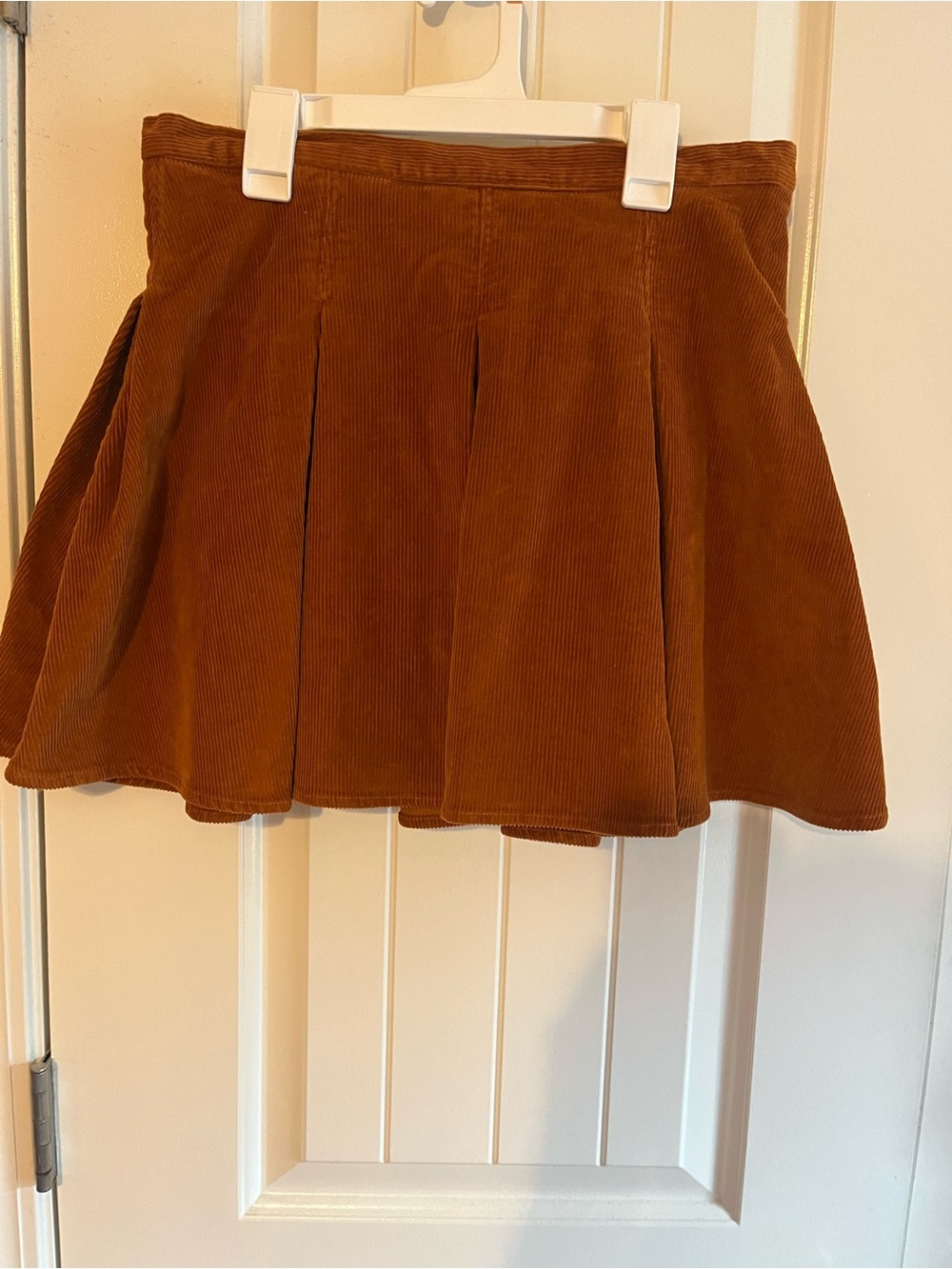 Corduroy Pleated Mini Skirt